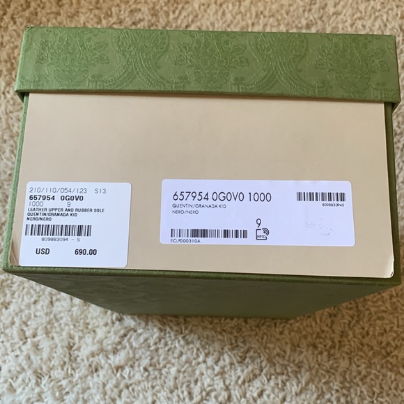 Gucci men’s shoe box.  6” Deep.  14 1/2”x 8 1/4”
Excellent condition. - Picture 2 of 5